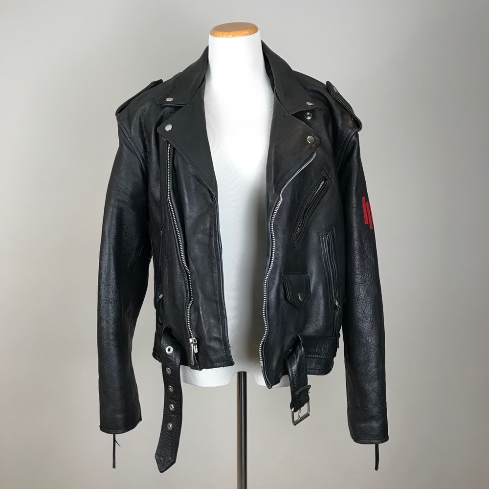 Vintage Diamond Leather Men's 44 Black